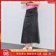 三彩2025秋季新款牛仔裙半身裙設計感A字裙長(cháng)裙女