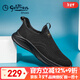 金利來(lái)男鞋飛織網(wǎng)面透氣2026布鞋減震反彈軟底套腳休閑運動(dòng)單鞋棉鞋可選 黑色 單層 G579330706AAE 42