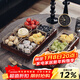 格娜斯 玻璃水果盤(pán)客廳輕奢創(chuàng  )意零食分格干果盤(pán)北歐ins網(wǎng)紅點(diǎn)心糖果盤(pán)