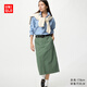 優(yōu)衣庫女裝棉質(zhì)中裙/半身裙裙子26春夏新款482283 53 草綠色 M