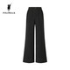 POLOWALK女式針織褲2025冬季新品百搭松緊腰直筒顯瘦微喇針織長(cháng)褲 深灰 L