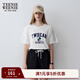 Teenie Weenie小熊女裝夏季簡(jiǎn)約圓領(lǐng)通勤休閑寬松微落肩短袖T恤衫 白色 L (170)