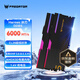 宏碁掠奪者（PREDATOR）DDR5 臺式機內存條 Hermes冰刃系列 RGB燈條 臺式機電腦配件 6000頻率 C28冰刃黑 48GB 2條套條 24*2