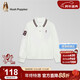 暇步士（Hush Puppies）童裝男童長(cháng)袖polo衫25秋兒童學(xué)院風(fēng)T恤上衣 本白    120   