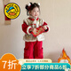 G.duck小黃鴨童裝拜年服女童套裝冬季兒童棉衣兩件套中式過(guò)年衣服小女孩 圖片色 90 cm建議身高85-95cm