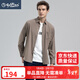 金利來(lái)奧特萊斯春秋男士休閑襯衫男時(shí)尚百搭商務(wù)長(cháng)袖襯衣輕商務(wù)易穿搭 37-淺咖啡 L