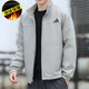阿迪達斯（adidas）夾克外套男士2026春季新款運動(dòng)保暖梭織防風(fēng)上衣立領(lǐng)棒球服KR2519 KR8297金屬灰 內里抓絨 M