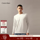Calvin KleinJeans春秋男士休閑通勤ck浮雕字母凈色內搭打底衫長(cháng)袖T恤上衣