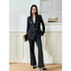 伯德小姐西裝外套女冬律師高級感條紋職業(yè)正裝商務(wù)休閑西服套裝