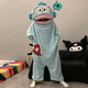 馳柏露丑魚(yú)連體睡衣卡通可愛(ài)搞怪珊瑚絨連體睡衣男女加絨加厚家居服  大頭魚(yú)連體服 S （150-155）80-100斤