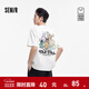森馬（Semir）[商場(chǎng)同款]短袖T恤男美式涂鴉風(fēng)印花夏裝2025新款繡花上衣潮 本白10101 L