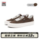 VISION STREET WEAR官方 FLAT TOP栗子棕低幫經(jīng)典翻毛皮帆布鞋男女街頭滑板鞋 咖啡色 42.5