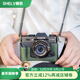 攝侶富士xt5保護套xs20相機包xt30二代三代xt50皮套x100vi保護套xh2s底座xe5相機套xt20皮殼牛皮配件 XT30三代/二代/XT30復古綠真皮保護套+肩帶