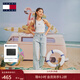 TOMMY JEANS【寬松闊腿】秋冬女裝美式潮流復古破洞中腰微彈水洗牛仔褲 牛仔藍1AB 28