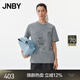 JNBY/江南布衣春夏T恤女城市刺繡印花寬松圓領(lǐng)棉質(zhì)短袖5P3112200 072/中雜灰 M