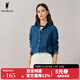 POLOWALK長(cháng)袖襯衫女式2025春季新品時(shí)尚氣質(zhì)通勤寬松百搭上衣外套 牛仔藍 L /165