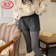 浪莎白色毛呢拉加厚百搭短褲女秋冬季2025新款高腰顯瘦打底加厚熱靴褲