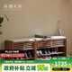 樸愫木作換鞋凳入戶(hù)門(mén)穿鞋凳小凳子門(mén)口進(jìn)門(mén)黑胡桃實(shí)木鞋架鞋柜床尾凳 長(cháng)款90CM丨現貨
