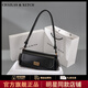 CHAILAS&KLTCH2025新款高級感手提法棍包單肩腋下包包女小眾設計復古輕奢斜挎包 黑色【送禮品盒+禮品袋】