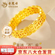 老鳳祥招財銅錢(qián)黃金戒指女士足金手飾純金指環(huán)生日禮物送女友老婆紀念日 今/次日達*銅錢(qián)戒指【17號】約1.1g