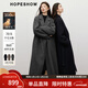 紅袖（hopeshow）100%綿羊毛呢外套2025冬季新款女裝【匠心】高端氣質(zhì)感雙面呢大衣 煙灰056 M