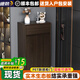 布曼倫實(shí)木小型鞋柜單門(mén)入戶(hù)超窄家用門(mén)口小柜子迷你玄關(guān)柜沙發(fā)邊柜邊幾 50*35*110cm【胡桃木】