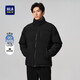 HLA海瀾之家羽絨服男白鴨絨無(wú)帽立領(lǐng)保暖外套男冬季