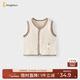 童泰（TONGTAI）嬰兒馬甲春秋純棉男女寶寶衣服背心坎肩馬夾上衣提花網(wǎng)眼杏白80cm