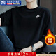 耐克（NIKE）官方艦店衛衣男女裝26春季新款休閑運動(dòng)服打底衫圓領(lǐng)上衣套頭衫 【冬季款】黑色/加絨保暖/編織LOGO /建議拍小一碼 2XL (185-190cm/170-180斤)