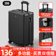SOO行李箱小型登機箱男出差短途女旅行拉桿箱密碼皮箱杯架黑色20英寸