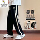 啄木鳥(niǎo)（TUCANO）2025春秋休閑褲男運動(dòng)衛褲男裝長(cháng)褲子青少年初中學(xué)生潮帥氣衛褲 10107-K8024黑色 L (建議110-130斤)