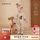 babylove嬰兒連體衣春秋款純棉保暖毛衣外出哈衣寶寶針織衣服琥珀茶棕 琥珀茶棕 100cm