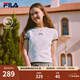 FILA 斐樂(lè )官方女子針織短袖衫2025秋新款時(shí)尚休閑簡(jiǎn)約基礎緊身T恤 云菇白-WT M 165/84A/M