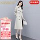 NOSSKISS奢侈高檔品牌中長(cháng)款風(fēng)衣女2025秋冬新款氣質(zhì)流行時(shí)尚高端大衣外套 米色 L 【110-120斤】