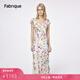 Fabrique6A級桑蠶絲花卉印花小飛袖連衣裙女夏季新品長(cháng)裙 花色 M