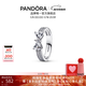 潘多拉（PANDORA）恒耀白蝴蝶戒指銀色密鑲雙環(huán)設計精致生日禮物送女友 多色-內徑尺寸 60MM 193552C01 內徑尺寸 56MM