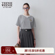 Teenie Weenie小熊短袖T恤女夏季簡(jiǎn)約休閑條紋撞色圓領(lǐng)短袖T恤 撞色 160/S