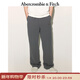 Abercrombie & Fitch小麋鹿圖案美式保暖抓絨直筒衛褲長(cháng)褲25秋冬新款男裝134-5142 深灰色 XS (170/70A) 偏大偏長(cháng)，建議小一碼