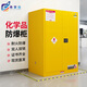弗萊仕防爆柜危險品儲存柜?；吩噭┕窕瘜W(xué)品安全柜90加侖黃