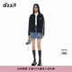 DZZIT地素短外套春秋都市休閑風(fēng)精致主義上衣女 黑色 M