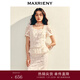 MAXRIENY精致浪漫鏤空蕾絲雪紡衫短款方領(lǐng)修身顯瘦上衣女 米白 S