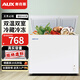 奧克斯（AUX）雙溫冰柜家用小型雙箱冷柜 冷藏冷凍兩用柜雙門(mén)商用大容量臥式冷柜節能省電 【銅管 216升級款雙溫冰柜 】 179L