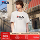 FILA 斐樂(lè )官方男女同款針織T恤2025年夏季純棉寬松休閑情侶短袖t恤