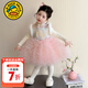 G.duck小黃鴨童裝公主裙女童連衣裙冬季新中式蛋糕裙兒童裙子加絨拜年服 粉色 140 建議9~10歲【130-140cm】cm