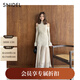 SNIDEL2025秋冬新品優(yōu)雅圓領(lǐng)露肩喇叭袖針織魚(yú)尾連衣裙SWNO255083 象牙白 均碼