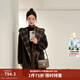 茵曼2025冬季女裝新款英倫學(xué)院風(fēng)格子連帽雙面呢大衣復古毛呢外套 咖啡色 M 161-165cm/101-110斤