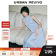 UR2025夏季新款女裝波嬉風(fēng)垂感長(cháng)款無(wú)袖連衣裙UWG750056 淺藍 (面料微透) S