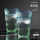 炊大皇冰川紋玻璃杯時(shí)尚潮流ins風(fēng)果汁杯酒杯水杯380ML兩只裝漸變藍