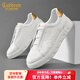 卡賓休閑鞋男鞋冬季新款輕便套腳懶人鞋子男款百搭軟底防滑運動(dòng)增高鞋 白色 39 【標準皮鞋尺碼】