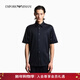 EMPORIO ARMANI/阿瑪尼官方旗艦新款男士翻領(lǐng)短袖紐扣休閑襯衫26年春季 UB118-海軍藍色 M  (推薦：135-150斤)
